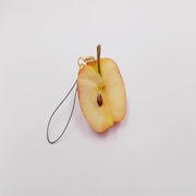 Half-Eaten Apple Cell Phone Charm/Zipper Pull - Fake Food Japan