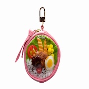 Hamburger Bento Circular Purse - Pink - Fake Food Japan
