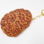Hamburger Patty (large) Keychain - Fake Food Japan