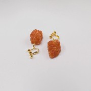 Kara-age (Boneless Fried Chicken) (small) Clip-On Earrings - Fake Food Japan