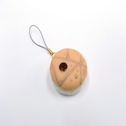 Macaron (café au lait) Cell Phone Charm/Zipper Pull - Fake Food Japan