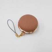 Macaron (chocolate) Cell Phone Charm/Zipper Pull - Fake Food Japan