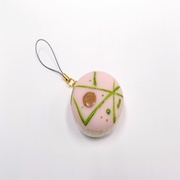 Macaron (pink powder) Cell Phone Charm/Zipper Pull - Fake Food Japan