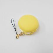 Macaron (yellow) Cell Phone Charm/Zipper Pull - Fake Food Japan