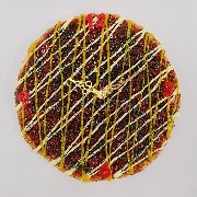 Okonomiyaki (Pancake) (large) Wall Clock - Fake Food Japan