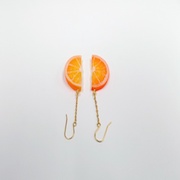 Orange Slice (half-size) Pierced Earrings - Fake Food Japan
