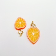 Orange Slice (Heart-Shaped) Clip-On Earrings - Fake Food Japan