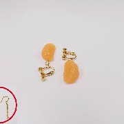 Orange (small) Pierced Earrings - Fake Food Japan