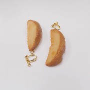 Pan-Fried Potato Clip-On Earrings - Fake Food Japan