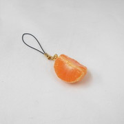 Peeled Orange (quarter-size) Cell Phone Charm/Zipper Pull - Fake Food Japan
