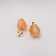 Peeled Orange (quarter-size) Clip-On Earrings - Fake Food Japan