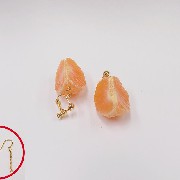 Peeled Orange (quarter-size) Pierced Earrings - Fake Food Japan