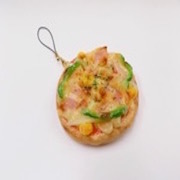 Pizza (Whole) Cell Phone Charm/Zipper Pull - Fake Food Japan