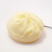 Pork-Filled Manju (Japanese-Style Bun) (large) Cell Phone Charm/Zipper Pull - Fake Food Japan