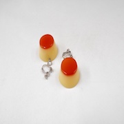 Pudding Clip-On Earrings - Fake Food Japan