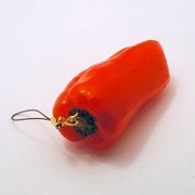 Red Pepper Cell Phone Charm/Zipper Pull - Fake Food Japan