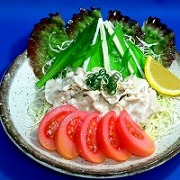 Salad with Shabu Shabu Buta-niku (Pork) Ver. 1 Replica - Fake Food Japan