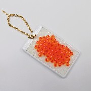 Salmon Roe Rice Pass Case with Charm Bracelet - Fake Food Japan
