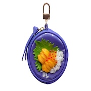 Salmon Roe & Sea Urchin Rice Circular Purse Ver. 2 - Blue - Fake Food Japan