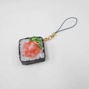 Scallion & Tuna Roll Sushi Cell Phone Charm/Zipper Pull - Fake Food Japan