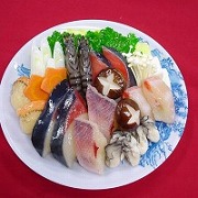 Seafood Nabe (Hotpot) with Assorted Vegetables Replica - Fake Food Japan