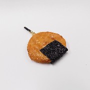 Senbei (Japanese Cracker) with Seaweed (large) Headphone Jack Plug - Fake Food Japan