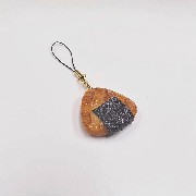 Senbei (Japanese Cracker) with Seaweed (small) Cell Phone Charm/Zipper Pull - Fake Food Japan