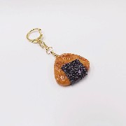 Senbei (Japanese Cracker) with Seaweed (small) Keychain - Fake Food Japan