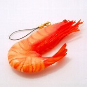 Whole Shrimp Cell Phone Charm/Zipper Pull - Fake Food Japan