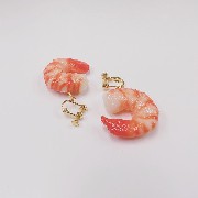Shrimp (small) Clip-On Earrings - Fake Food Japan