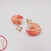 Shrimp (small) Pierced Earrings - Fake Food Japan