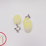 Sliced White Spring Onion Ver. 2 Pierced Earrings - Fake Food Japan