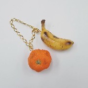 Spoiled Orange & Whole Ripened Banana (mini) Bag Charm - Fake Food Japan