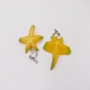 Star-Shaped Fruit (small) Clip-On Earrings - Fake Food Japan