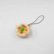 Steamed Pork Dumpling with Green Pea Cell Phone Charm/Zipper Pull - Fake Food Japan