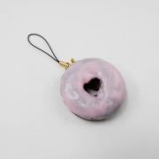 Strawberry Frosted Chocolate Doughnut (small) Cell Phone Charm/Zipper Pull - Fake Food Japan