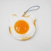 Sunny-Side Up Egg (Bear) Cell Phone Charm/Zipper Pull - Fake Food Japan