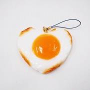 Sunny-Side Up Egg (Heart) Cell Phone Charm/Zipper Pull - Fake Food Japan