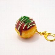 Takoyaki (Fried Octopus Ball) with Mayonnaise Keychain - Fake Food Japan