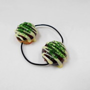 Takoyaki (Fried Octopus Ball) with Mayonnaise (small) Hair Band (Pair Set) - Fake Food Japan