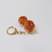 Toasted Dumplings Covered in a Soy & Sugar Sauce (2-piece with Skewer) Keychain - Fake Food Japan
