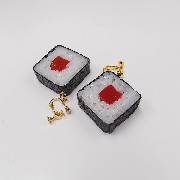 Tuna Roll Sushi Clip-On Earrings - Fake Food Japan