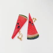 Watermelon (small) Ver. 2 Clip-On Earrings - Fake Food Japan