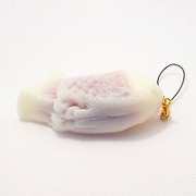 White Taiyaki (small) Cell Phone Charm/Zipper Pull - Fake Food Japan