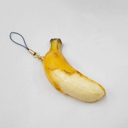Whole Peeled Banana Cell Phone Charm/Zipper Pull - Fake Food Japan