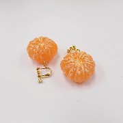 Whole Peeled Orange (small) Clip-On Earrings - Fake Food Japan