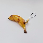 Whole Ripened Banana (mini) Cell Phone Charm/Zipper Pull - Fake Food Japan